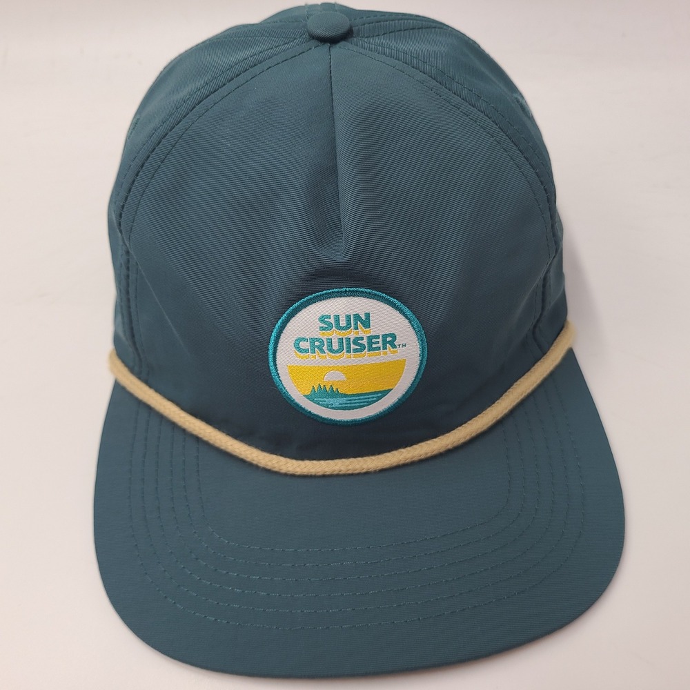 Sun Cruiser Hat Snapback Teal Blue Yellow Rope Vodka Hard Iced Tea Promo Men